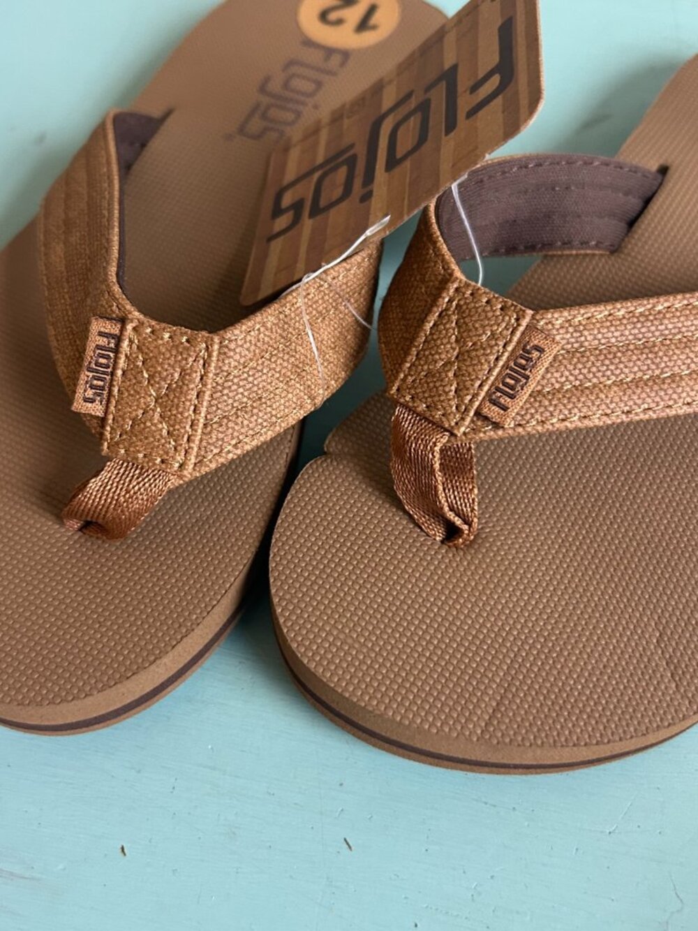 NWT FloJos Ryan Little Boys Sandal Flip Flop Size 12 Summer Beach Casual Preppy - Picture 2 of 10